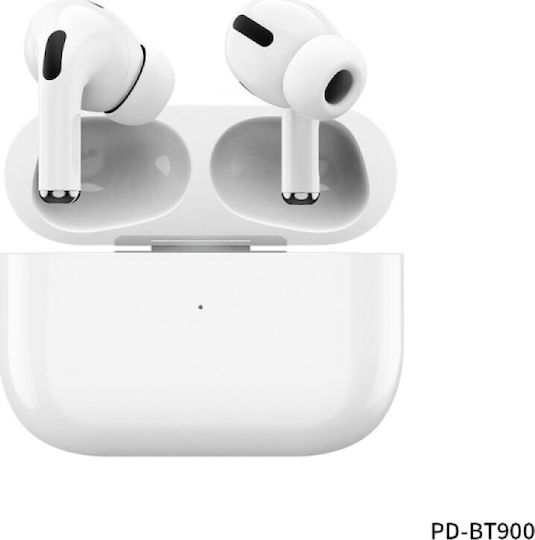 Proda PD-BT900 In-ear Bluetooth Handsfree Earphones with Charging Case White vista 2