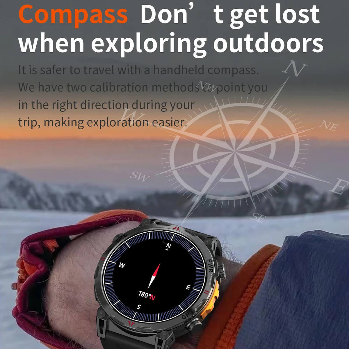 Microwear KC93 Smartwatch with Heart Rate Monitor (Orange) view 7