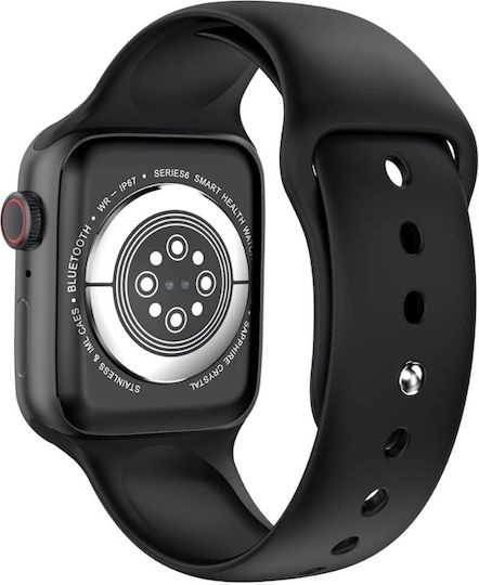 WearFit HW22 Pro Max 45mm Smartwatch with Heart Rate Monitor (Total Black) vista 6