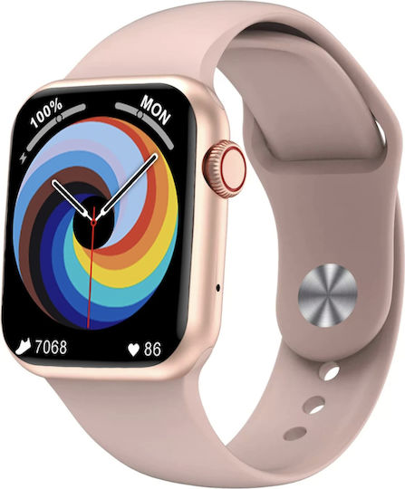 i8 Pro Max Aluminium Smartwatch with Heart Rate Monitor (Pink) view 6