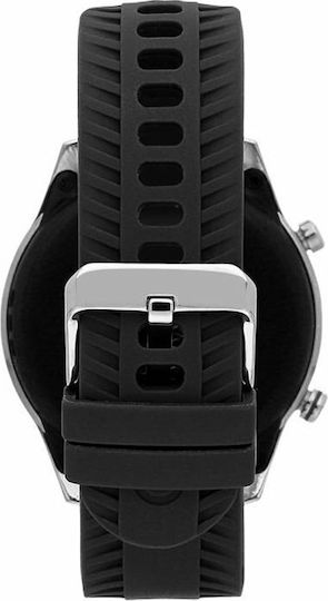 Sector S-02 46mm Smartwatch with Heart Rate Monitor (Black Silicone Strap) view 5