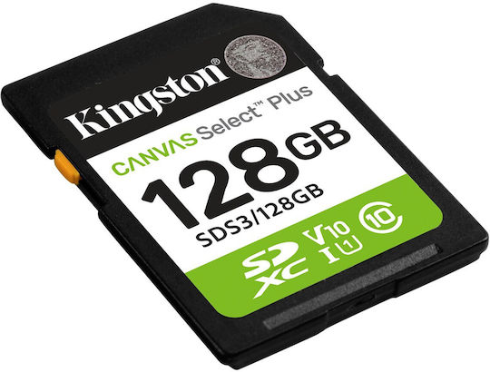 Kingston Canvas Select Plus SDXC 128GB Class 10 U1 V10 UHS-I with Adapter view 3