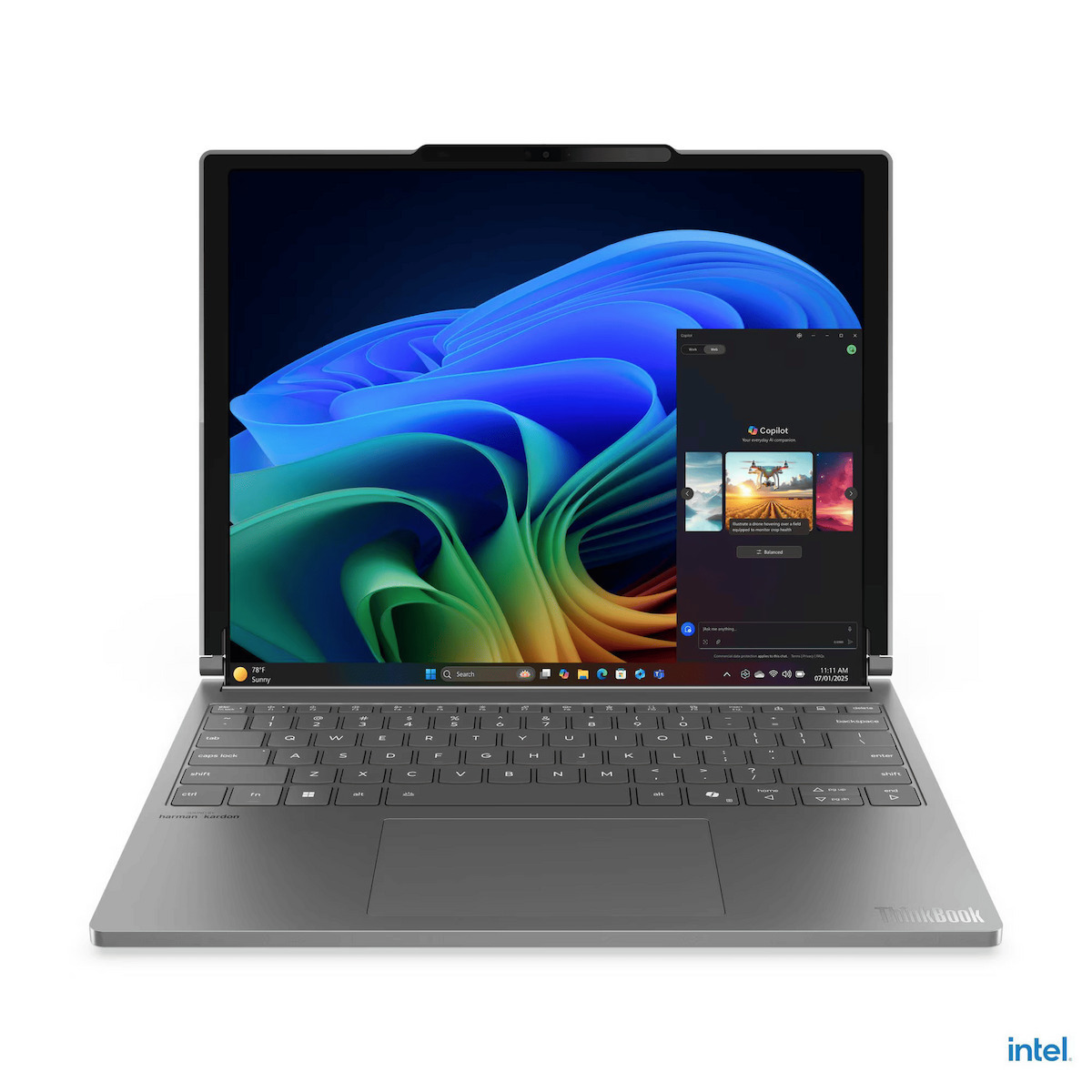 Lenovo ThinkBook 16.7" OLED 120Hz (Ultra 7-258V/32GB/1TB SSD/W11 Pro) Luna Grey (US Keyboard) view 1