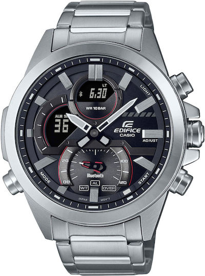 Casio Edifice ECB-30D-1AEF Stainless Steel Waterproof Smartwatch (Silver) view 1