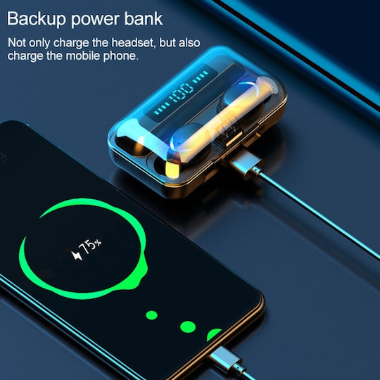 F9-5 In-ear Bluetooth Handsfree Earphones with Sweat Resistance and Charging Case Black vue 5