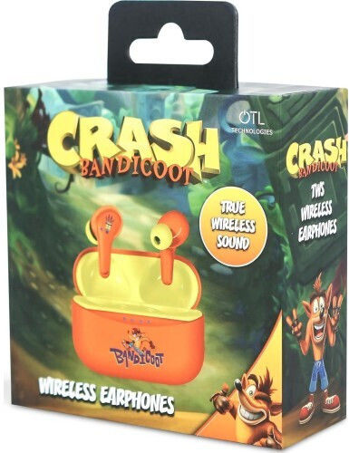OTL Crash Bandicoot In-ear Bluetooth Handsfree Earphones with Charging Case Orange Ansicht 5