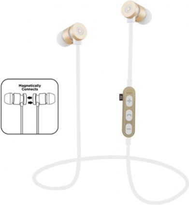 Sport In-ear Bluetooth Handsfree Earphones with Charging Case Gold view 1