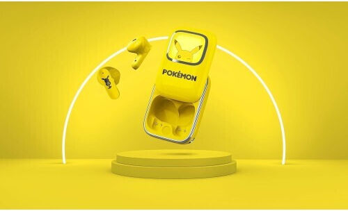 OTL Pokemon Pikachu Slide In-ear Bluetooth Handsfree Earphones with Charging Case Yellow vue 3
