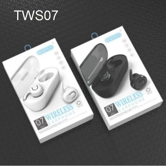 Ezra TWS07 In-ear Bluetooth Handsfree Earphones with Charging Case White view 2