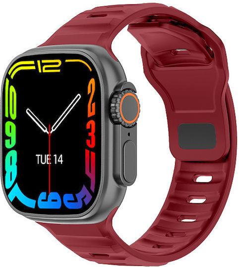 DAS.4 SU08 Smartwatch with Heart Rate Monitor (Black / Red) view 1
