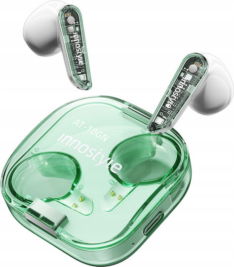 Innostyle AT-10GN In-ear Bluetooth Handsfree Earphones with Charging Case Green vue 8