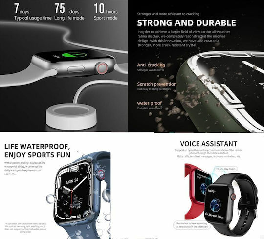 NO.1 N78 Smartwatch with Heart Rate Monitor (Black) view 7