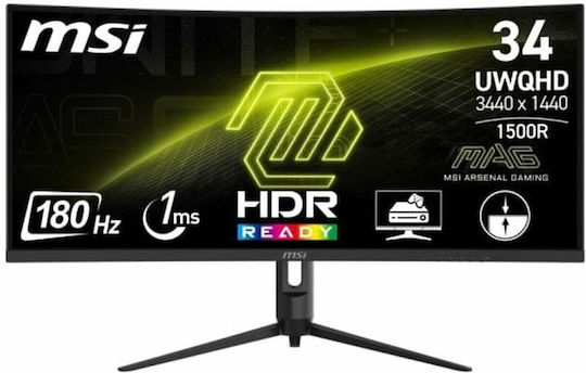 MSI MAG 342CQR E2 Ultrawide VA HDR Curved Gaming Monitor 34" QHD 3440x1440 180Hz