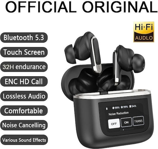 Ezra M-V8 In-ear Bluetooth Handsfree Earphones with Sweat Resistance and Charging Case Black vue 3