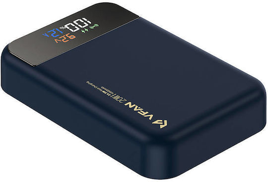 Vipfan F13 MagSafe Power Bank 10000mAh 22.5W with USB-A Port and USB-C Port Power Delivery Blue view 7