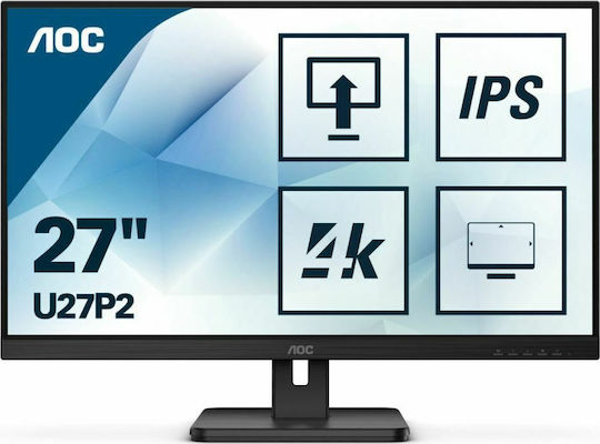 AOC U27P2 IPS Monitor 27" 4K 3840x2160 with Response Time 4ms GTG