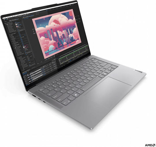 Lenovo Yoga Pro 7 14AHP9 14.5" IPS 120Hz (Ryzen 7-8845HS/16GB/1TB SSD/GeForce RTX 3050/No OS) Luna Grey (US Keyboard) view 2