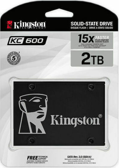 Kingston KC600 SSD 2TB 2.5'' Type with SATA III Connection SKC600/2048G view 3