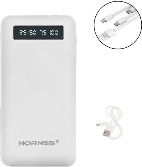 NORNSS NS-83 Power Bank 10000mAh with USB-A Port White