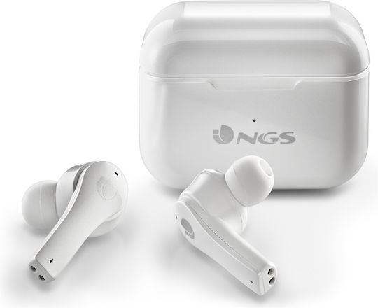 NGS Artica Bloom In-ear Bluetooth Handsfree Earphones with Charging Case White view 7