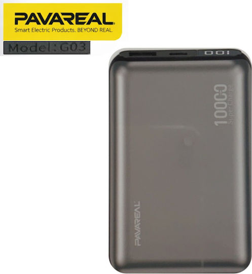Pavareal G03 Power Bank 10000mah Pd Mini Led Display Usb-c & Usb-a view 1