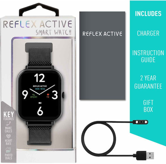 Reflex Active Series 23 Smartwatch with Heart Rate Monitor (Black Mesh) vue 6