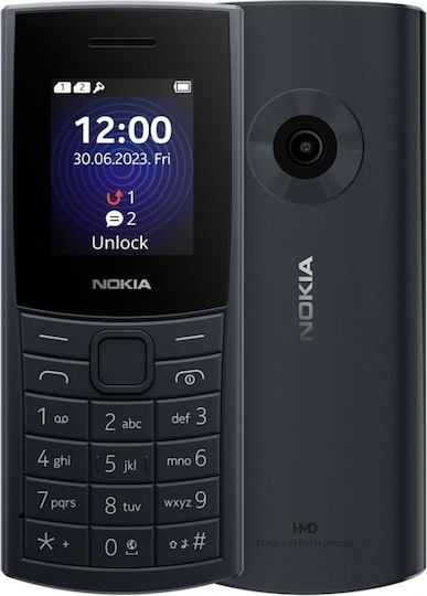 Nokia 110 (2024) Dual SIM Mobile with Buttons (Greek Menu) Blue view 2