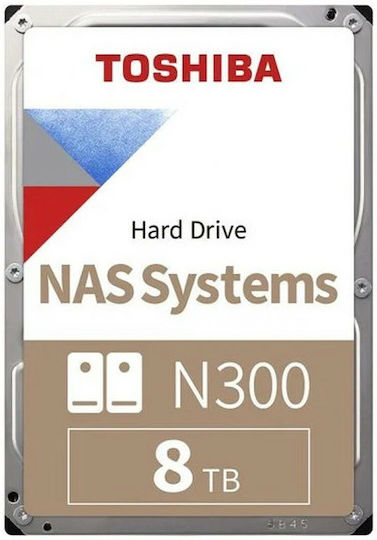 Toshiba N300 Nas 8TB HDD Hard Drive 3.5" SATA III for NAS HDWG780EZSTA