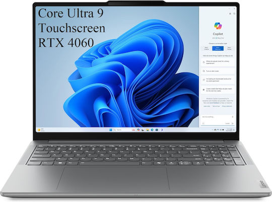 Lenovo Yoga Pro 9 16IMH9 16" IPS Touchscreen 165Hz (Ultra 9-185H/32GB/1TB SSD + 2TB SSD/GeForce RTX 4060/W11 Home) Luna Grey (ES Keyboard)