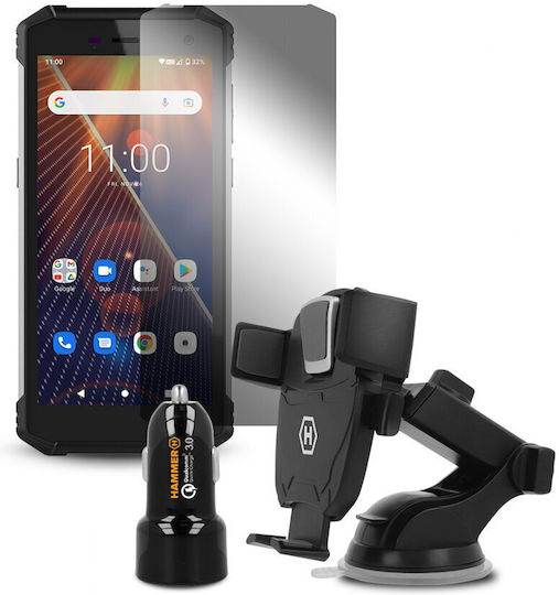 Hammer Energy 2 Eco Extreme Pack Dual SIM (3GB/32GB) Resistant Smartphone Black / Silver view 5