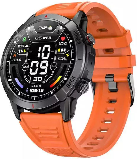 Nubi NX10 Smartwatch with Heart Rate Monitor (Orange) view 7
