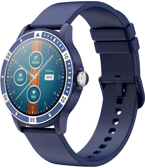 Tekday 656529 42mm Smartwatch with Heart Rate Monitor (Blue) view 2