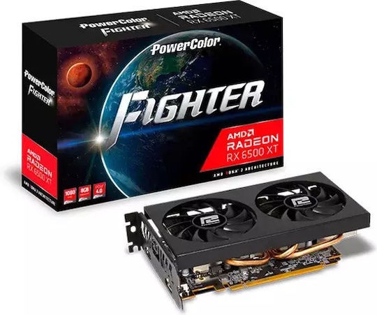 PowerColor Radeon RX 6500 XT 8GB GDDR6 Fighter Graphics Card view 1