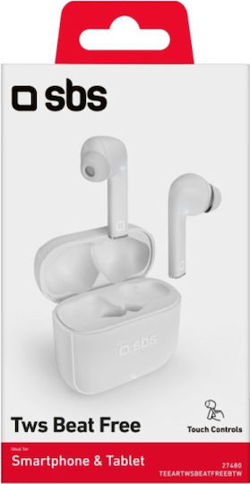 SBS TWS Beat Free In-ear Bluetooth Handsfree Earphones with Charging Case White view 3