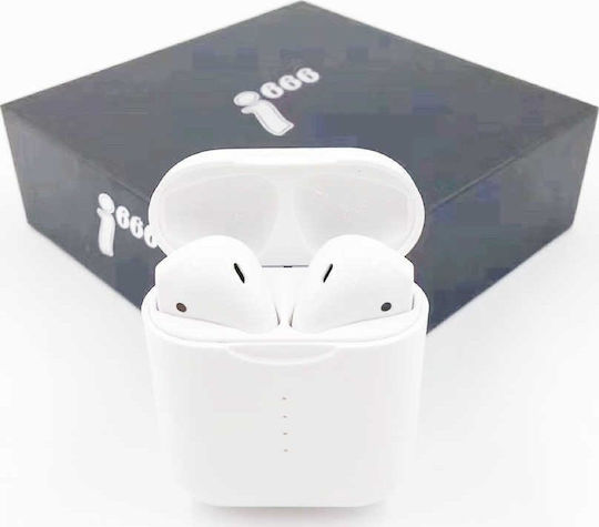 i666 Earbud Bluetooth Handsfree Earphones with Charging Case White view 1