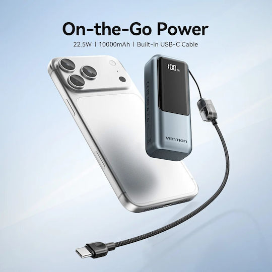 Vention Power Bank 10000mAh 22.5W with USB-A Port and USB-C Power Delivery Port view 5