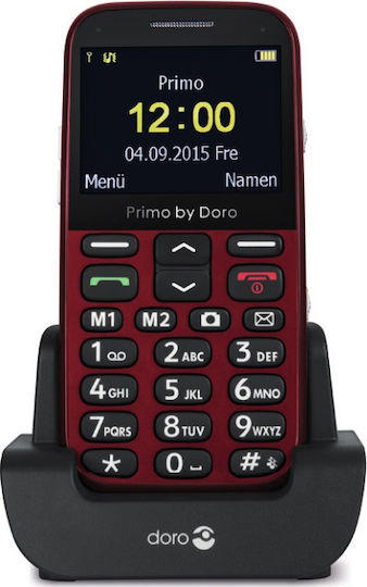 Doro Primo 366 Single SIM Mobile with Large Buttons (English Menu) Red view 5