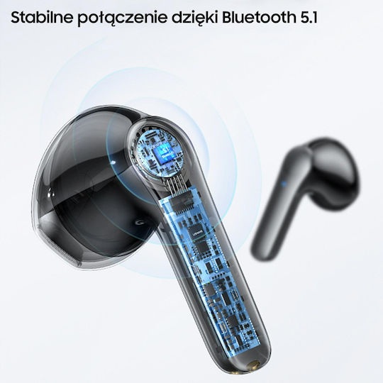 Usams XH09 Earbud Bluetooth Handsfree Earphones with Charging Case Blue view 5
