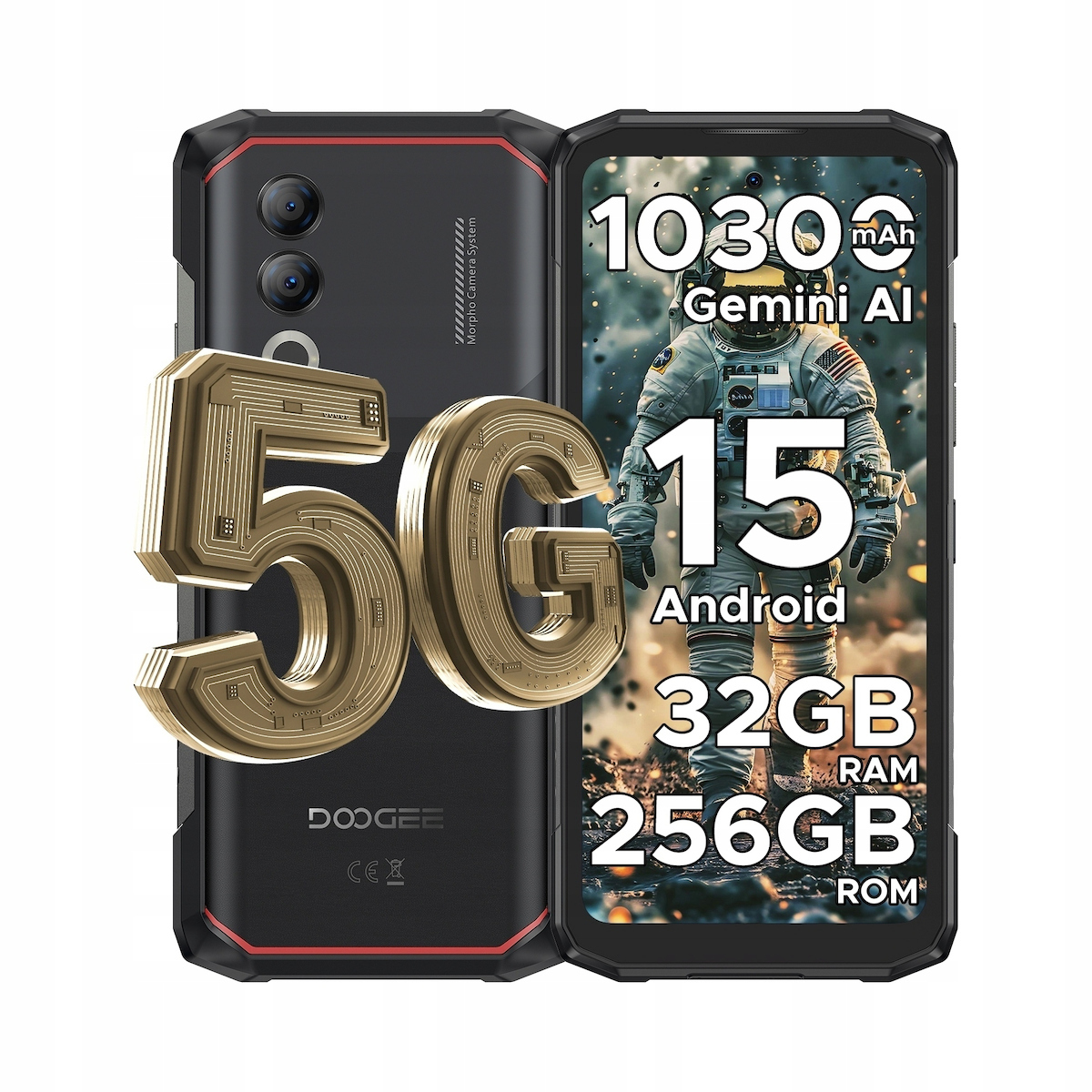 Doogee Blade20 Turbo 5G Dual SIM (8/256GB) Rugged Smartphone Black view 6