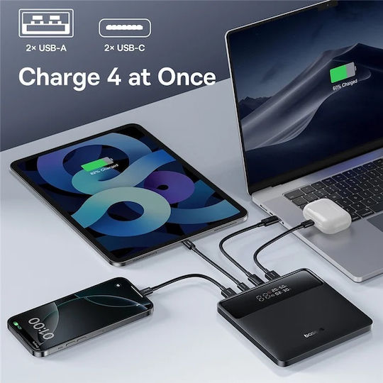 Baseus Blade H1 Lite Power Bank 20000mAh 100W with 2 USB-A Ports and 2 USB-C Ports Power Delivery / Quick Charge 3.0 / Quick Charge 4.0 Black view 6