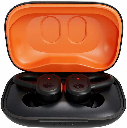 Skullcandy Push Active In-ear Bluetooth Handsfree Earphones with Sweat Resistance and Charging Case Black / Orange view 2