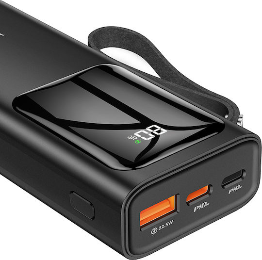 Hoco J41 Pro Mobi Power Bank 10000mAh 22.5W with USB-A Port and USB-C Port Power Delivery Black view 2