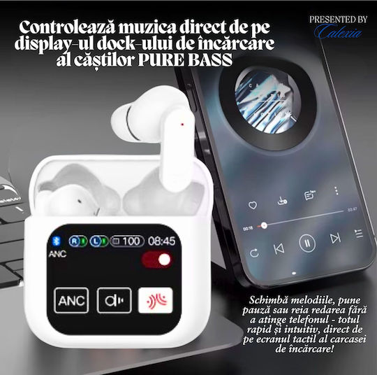 In-ear Bluetooth Handsfree Earphones with Charging Case White view 5