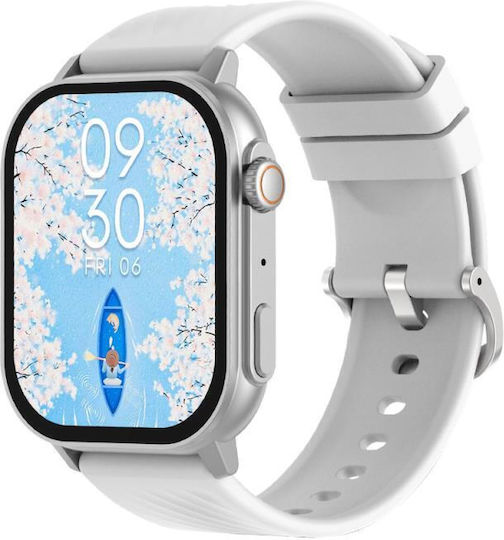 Devia Pro2 56mm Smartwatch with Heart Rate Monitor (Silver) view 1