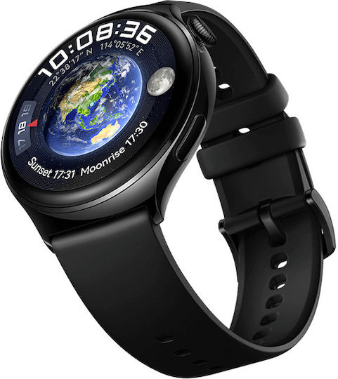 Huawei Watch 4 Stainless Steel 46mm Waterproof with eSIM and Heart Rate Monitor (Black) view 4