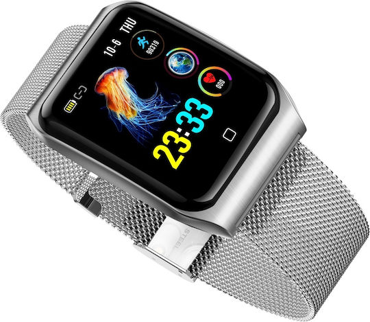 F9 Smartwatch with Heart Rate Monitor (Silver) view 5