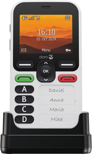 Doro Leva X10 Single SIM Mobile with Large Buttons White view 1