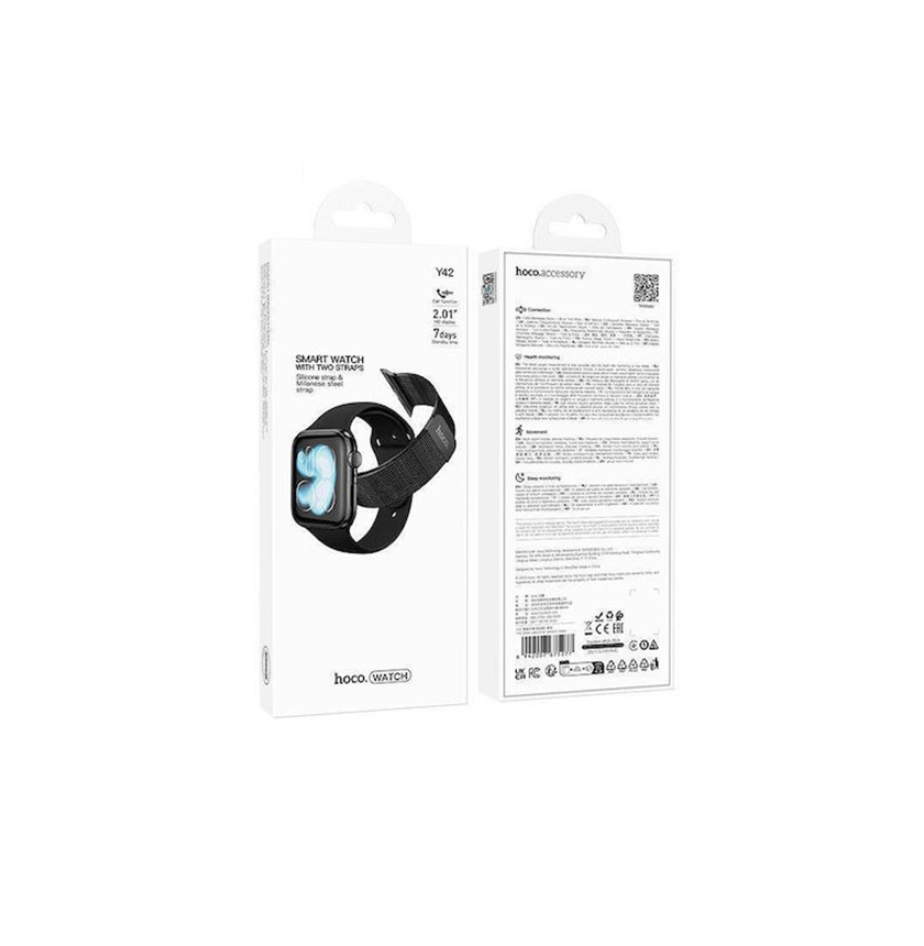 Hoco Y42 Smartwatch with Heart Rate Monitor Black view 4