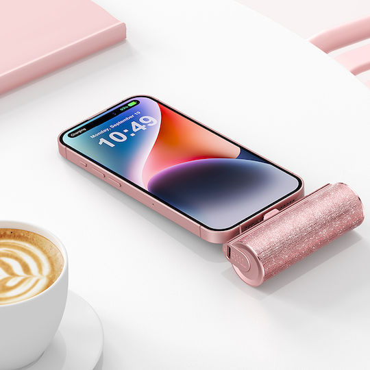 Veger W0573 Power Bank 5000mAh 20W with USB-C Port Power Delivery Pink view 7