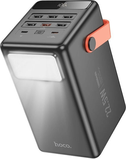 Hoco J142 Power Bank 100000mAh 22.5W with 6 USB-A Ports and 2 USB-C Ports Power Delivery Black